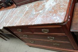 An Edwardian mahogany washstand,