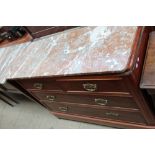 An Edwardian mahogany washstand,