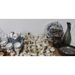 A Royal Albert Dainty Dinah part tea and dessert service together with assorted crested wares,