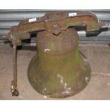 A cast iron bell and mechanism