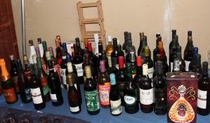A large quantity of wines and spirits including Pernod, Ginger liqueur,