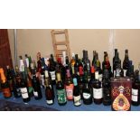 A large quantity of wines and spirits including Pernod, Ginger liqueur,