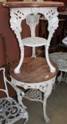 A painted cast iron pub table,