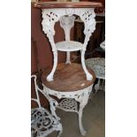 A painted cast iron pub table,