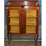 An Edwardian mahogany display cabinet,