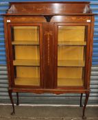 An Edwardian mahogany display cabinet,