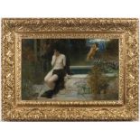 EDUARD VEITH (1858-1925): THE END OF LOVE (SEDUCED AND ABANDONED) Around 1900 37x58 cm Oil on