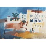 JOSEF JIRA (1929-2005): BEIRUT, 1962, 35x47,5 cm. Watercolor on paper.