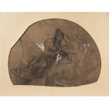 ALFONS MUCHA (1860-1939): FIGURATIVE SCENE Around 1900 50x60 cm Charcoal on cardboard. Irregular