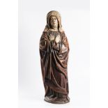 ANONYM: OUR LADY OF SORROWS Last quarter of 15th century 107 cm Exotic wood, chalk, polychrome. 1782