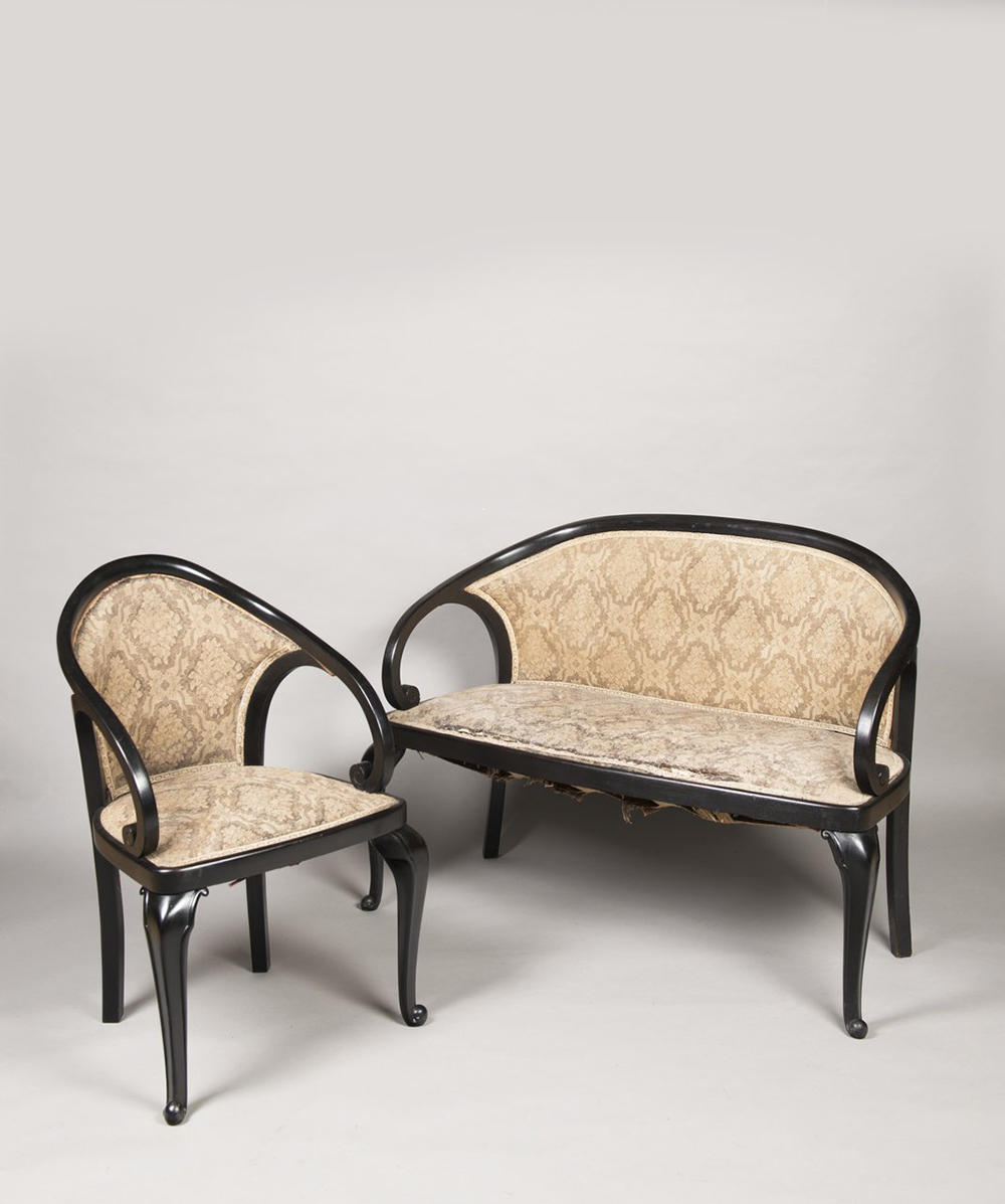 OTTO PRUTSCHER (1880-1949): A SUITE OF SEATING FURNITURE Around 1915; Austria-Hungary, Vienna - Image 3 of 3