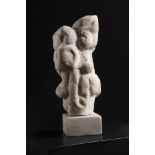 JIRI BRADACEK (1922-1984): FIGURATIVE COMPOSITION, 1966, 35 cm. Carrara marble.