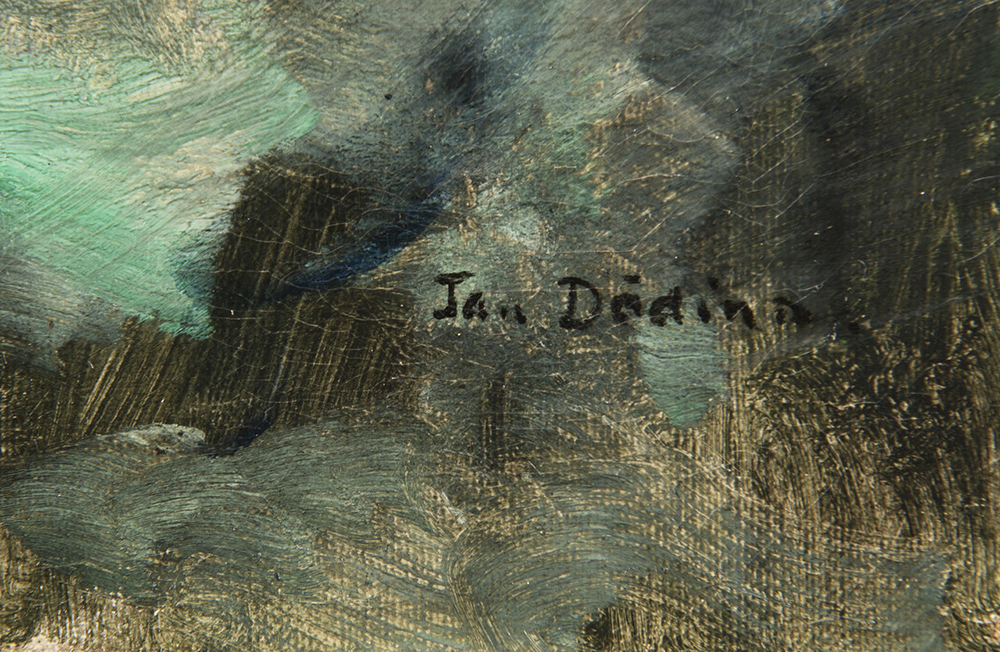JAN DEDINA (1870-1955): LADY 1910 80x54 cm Oil on canvas. Signed lower right: “Jan Dědina”. - Image 2 of 2