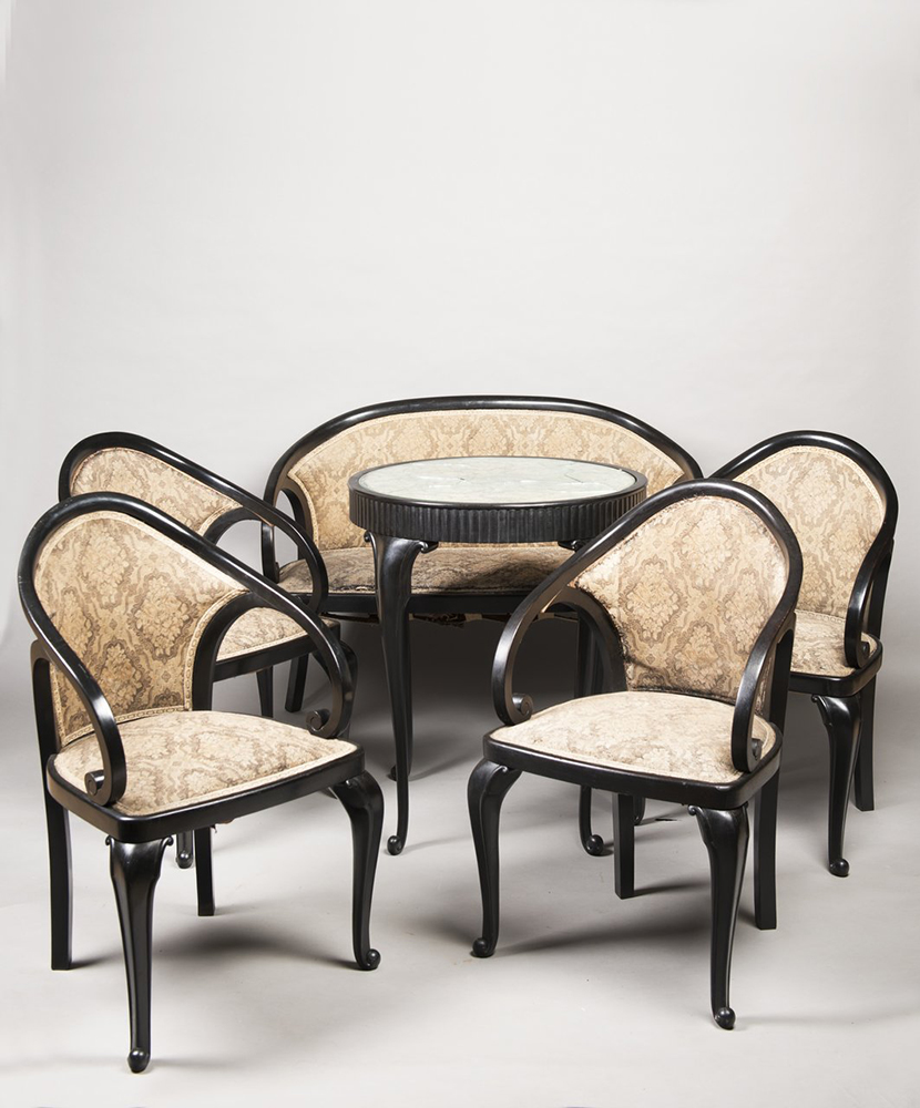 OTTO PRUTSCHER (1880-1949): A SUITE OF SEATING FURNITURE Around 1915; Austria-Hungary, Vienna