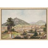 LAURENZ JANSCHA (1749-1812): CARLSBAD Around 1800 32x47 cm Watercolor, pen and ink, paper. Sign.