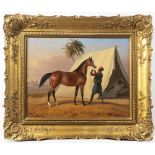 EMILE JEAN-HORACE VERNET (1789-1863): SHOWING AN ARABIAN HORSE