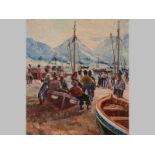 ADELIO ZAGNI ZEELIE (1911 - 1991) FISHING CREW, HOUT BAY, oil on board, signed, titled and dated