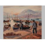 ADELIO ZAGNI ZEELIE (1911 - 1991), FISHING CREW, HOUT BAY,oil on board, signed, titled and dated