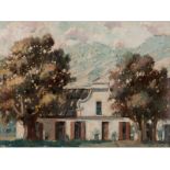 SYDNEY CARTER (1874 - 1945), CAPE DUTCH HOMESTEAD, oil on board, signed, 43.5 by 59cm.