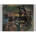 JAMES VICARY THACKWRAY (1919 - 1994), ABSTRACT FORMS, oil on canvas, signed and dated '85, 60 by