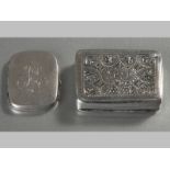 A GEORGE IV SILVER VINAIGRETTE, BIRMINGHAM 1822, JOSEPH WILLMORE, hinged pinprick engraved cover,