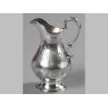 A VICTORIAN SILVER CREAMER, LONDON 1845, EDWARD, JOHN & WILLIAM BARNARD, fold-over reeded rim, C-