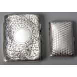 AN EDWARDIAN SILVER CIGARETTE CASE, CHESTER 1900, MAKER'S MARKS INDECIPHERABLE, profusely engraved