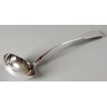 AN EARLY VICTORIAN SILVER FIDDLE PATTERN SOUP LADLE, GLASGOW 1839, G.I., 26.5cm wide, 250g.