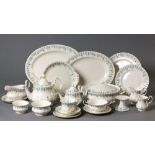 A ROYAL ALBERT "MEMORY LANE" DINNER SERVICE, comprising: 12 dinner plates, 12 side plates, 19 cake