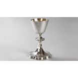 A VICTORIAN SILVER CHALICE, LONDON 1898, F. OSBORNE & Co. Ltd., cup with gilded interior, tapered