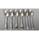 A COLLECTION OF FOUR GEORGE IV SILVER FIDDLE PATTERN SPOONS, EDINBURGH 1818, 1819 & 1823, J.McKAY,