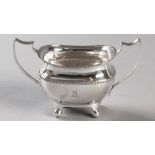 A GEORGE V SILVER SUGAR BASIN, BIRMINGHAM 1919, BLACKWELL & SONS, gadrooned rim, with applied reeded