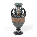 Garbing and Stephan Majolica Vase, ca. Late 19th Century