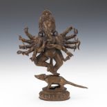 Bronze Dancing Ganesha Sculpture