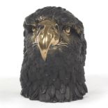 Large Patinated Brass Eagle Head