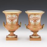 Paris Porcelain, Pair of Urns, ca. Late 19th/Early 20th Century