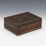 Venetian Tooled Leather Vanity Box, ca. 19th Century