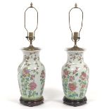 Pair of Chinese Porcelain Vase Lamps