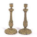 D'Ore Bronze Pair of Candlesticks