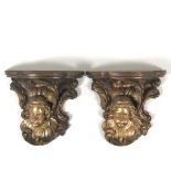 Pair of Gilt Figural Wall Sconces