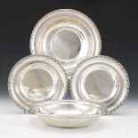 Four Sterling Silver Serving Pieces Including Wallace and Revere Silversmiths, ca. Mid-20th Century