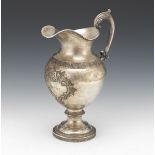 Rare John C. Farr and Company Coin Silver Ewer, ca. Mid-19th Century