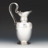 Large German Sterling Silver Ewer by Koch & Bergfeld