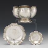 Three Sterling Silver Hammered Table Items