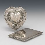 One Sterling Silver Dresser Box and One Cigarette Case