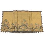 French Embroidered Silk Damask and Silver Wrapped Thread Hanging Valance, ca. 18th Century