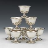 Eight Webster Company Sterling Silver Sorbet Bowls, ca. 20th Century