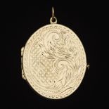 Gold Four Section Hinged Locket Pendant