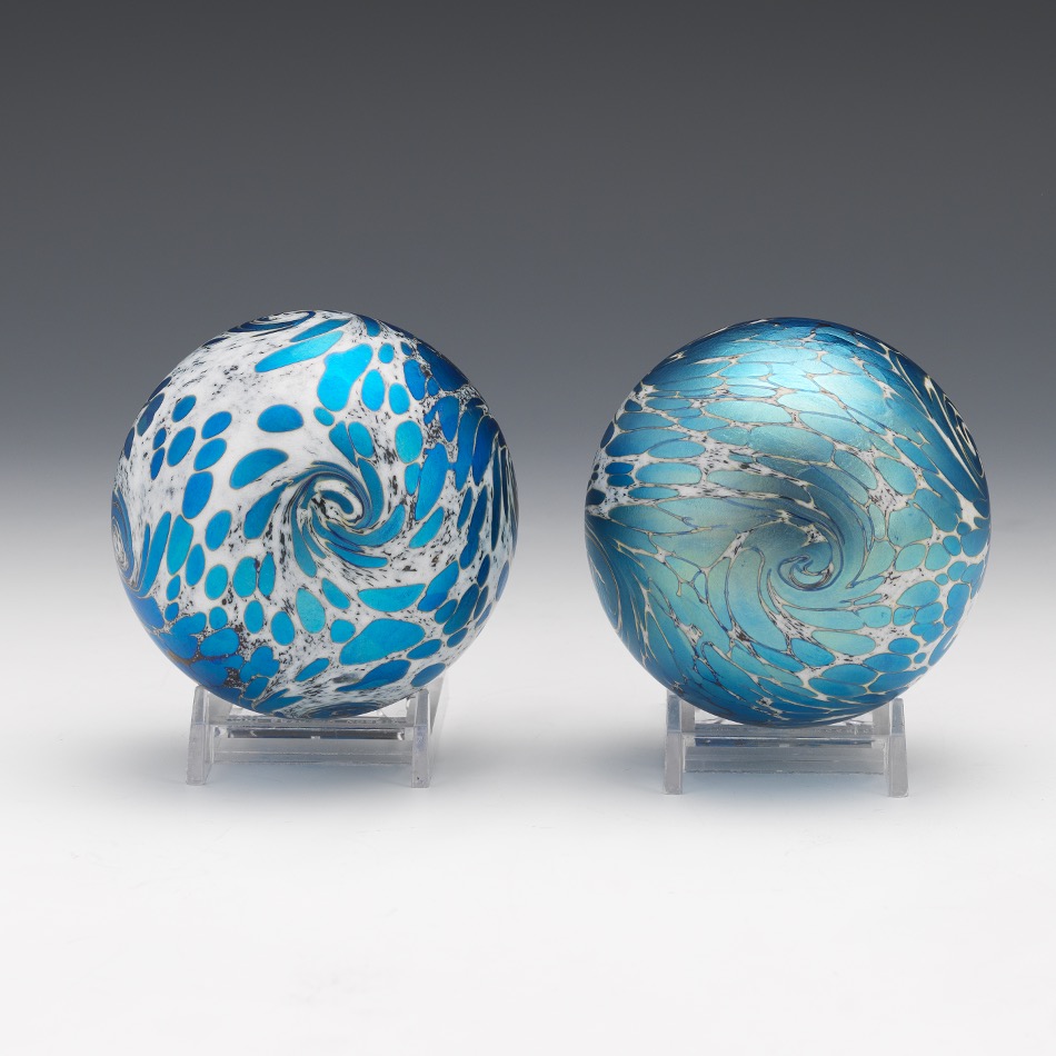 Two Orient and Flume Paperweights Designed by William Carter - Image 6 of 8