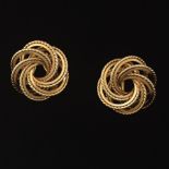 Ladies' Vintage Gold Swirl Love Knot Pair of Ear Clips